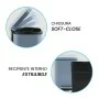 dettagli Set pattumiera 5lt a pedale e portascopino in acciaio azzurro polvere Axin