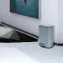 render Set pattumiera 5lt a pedale e portascopino in acciaio azzurro polvere Axin
