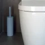immagine Set pattumiera 5lt a pedale e portascopino in acciaio azzurro polvere Axin