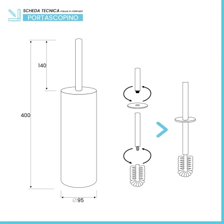 Pattumiera Inox 12lt Con Pedale H39 Tortora - Foto 1