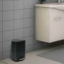 render Set pattumiera 5lt a pedale e portascopino in acciaio nero opaco Axin