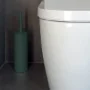 render Set pattumiera 5lt a pedale e portascopino in acciaio verde scuro opaco Axin