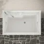 Mobile lavatoio 80 cm in PVC rovere kit di montaggio scarico incluso