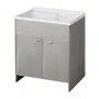 Mobile lavatoio 80 cm in PVC rovere kit di montaggio scarico incluso