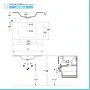 Scheda tecnica Mobile bagno sospeso 80 cm in legno bianco lucido chiusura soft-close con lavabo e specchio inclusi Leda
