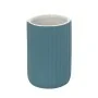Portaspazzolini bagno d'appoggio blu in ceramica soft touch Spring