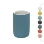 Portaspazzolini bagno d'appoggio blu in ceramica soft touch Spring
