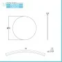 Specchio bagno rotondo con luce a led integrata da 70cm