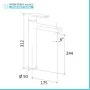 Set miscelatori lavabo alto e bidet spazzolato Mariani serie Artic 