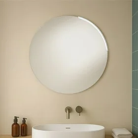 Specchio bagno rotondo con luce a led integrata da 60cm 