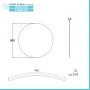 Specchio bagno rotondo con luce a led integrata da 60cm 