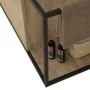Mobile bagno sospeso 100 cm in legno e metallo nero con specchio Zante