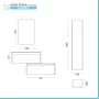 Scheda tecnica Mobile bagno sospeso 80 cm in legno tabacco e tortora con 2 cassettoni colonna lavabo e specchio Smok
