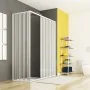 Box doccia angolare 70x100 a soffietto in PVC con apertura centrale Carmen