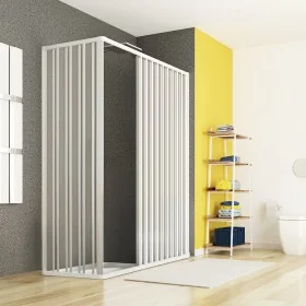 Box doccia angolare 80x120 a soffietto in PVC con apertura centrale Teti Box doccia angolare 80x120 a soffietto in PVC con apertura centrale Carmen