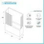 Scheda tecnica Box vasca angolare 70x170 a soffietto in PVC con apertura centrale Ilary