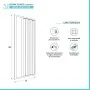 Scheda tecnica Box doccia nicchia 70cm con anta ad apertura laterale a soffietto in PVC Katia