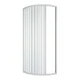Box doccia 70x70 circolare a soffietto in PVC bianco apertura laterale e chiusura calamitata Lux