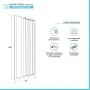Scheda tecnica Box doccia nicchia 90cm con anta ad apertura laterale a soffietto in PVC Katia