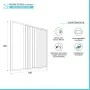 Scheda tecnica Box doccia nicchia 120cm con anta ad apertura laterale a soffietto in PVC Katia