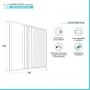 Scheda tecnica Box doccia nicchia 130cm con anta ad apertura laterale a soffietto in PVC Katia