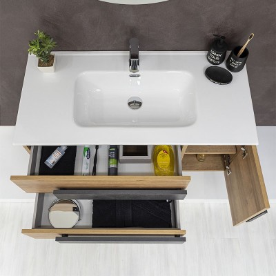 Mobile Bagno Sospeso Urban effetto Legno 100x47 cm