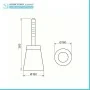 Scheda tecnica Portascopino wc conico in Polipropilene grigio da appoggio