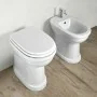Set sanitari per anziani WC e bidet H49 cm in ceramica bianca
