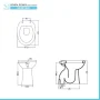 Scheda tecnica Set sanitari per anziani WC e bidet H49 cm in ceramica bianca