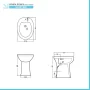 Scheda tecnica Set sanitari per anziani WC e bidet H49 cm in ceramica bianca