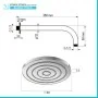 Scheda tecnica soffione e braccio Aurora