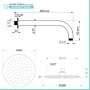Scheda tecnica braccio e soffione aurora