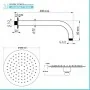 Scheda tecnica soffione e braccio aurora