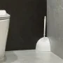 Portascopino wc angolare in Polipropilene bianco da appoggio