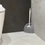 Portascopino wc angolare in Polipropilene grigio da appoggio