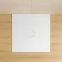 Piatto doccia 100x100cm resina bianco antiscivolo griglia in acciaio inox Harmony