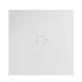 Render Piatto doccia 100x100cm resina bianco antiscivolo griglia in acciaio inox Harmony