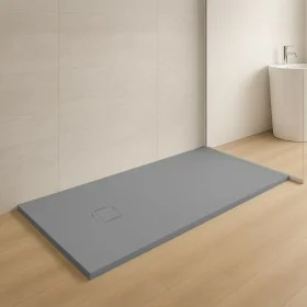 Piatto doccia 70x120cm in resina cemento antiscivolo con griglia in acciaio inox Harmony