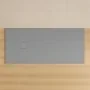 Piatto doccia 70x120cm in resina cemento antiscivolo con griglia in acciaio inox Harmony
