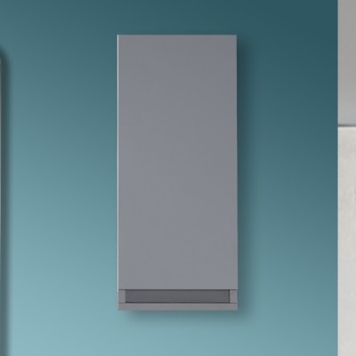 Pensile Sospeso Bagno Salvaspazio H. 69 cm Grigio Opaco con ripiano  Feridras - 1