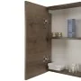 Mobile bagno sospeso 100 cm rovere scuro con specchio contenitore Mona 6