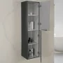Ripiani Colonna bagno sospesa 140cm in antracite cannettato a 2 ante Mia