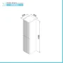 Scheda tecnica Colonna bagno sospesa 140cm in crema cannettato a 2 ante Mia