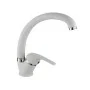 Rubinetto cucina a canna alta in ottone bianco con leva monocomando Remy