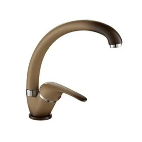 Rubinetto cucina a canna alta in ottone terra di Francia con leva monocomando Remy