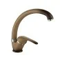 Rubinetto cucina a canna alta in ottone terra di Francia con leva monocomando Remy