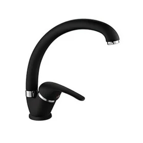 Rubinetto cucina a canna alta in ottone nero con leva monocomando Remy