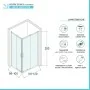 Scheda tecnica Box doccia 100x120 doppio scorrevole h 200 vetro 6mm trasparente Ted
