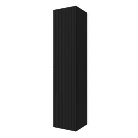 Colonna bagno sospesa 160cm in nero opaco a 2 ante Nara