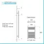 Scheda tecnica Termoarredo radiatore verticale bianco L 50x80 interasse 45 cm